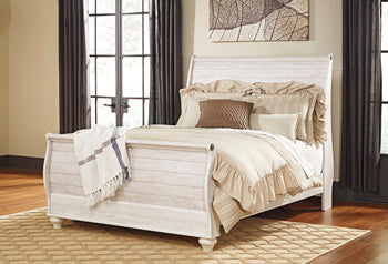 Willowton Casual Master Bedroom Queen Sleigh Rails