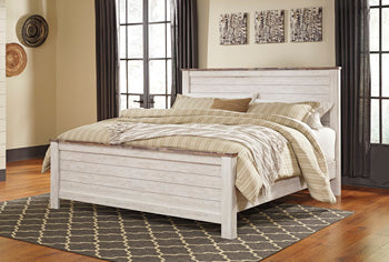 Willowton Casual Master Bedroom King Panel Rails