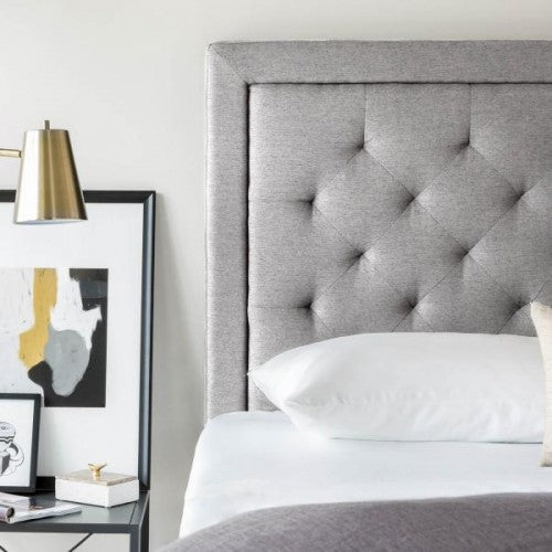 Scooped Square Tufted Upholstered Headboard